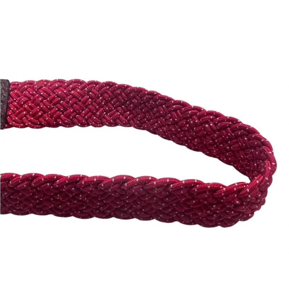 Vineyard Vines Boys Braided Bungee Belt Raving Red Size 26 NWT